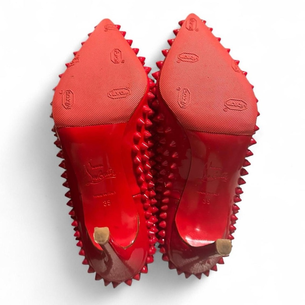 Christian louboutin red patent leather pigalle spiked heels - Picture 4 of 8